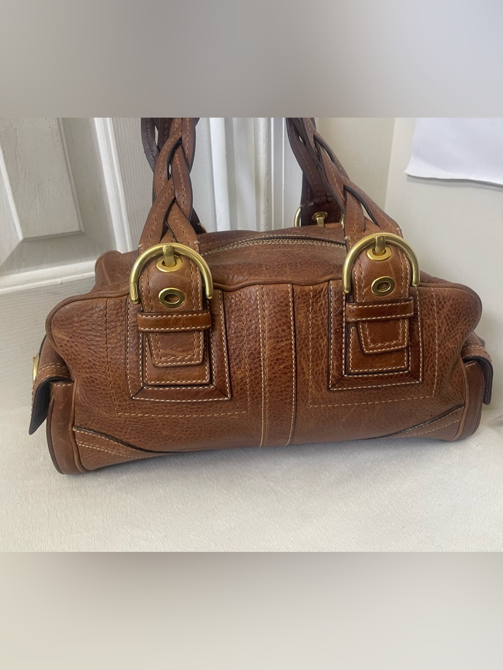 Coach Mia Soho satchel  Brown Leather Braided-Handle Shoulder - Picture 13 of 16